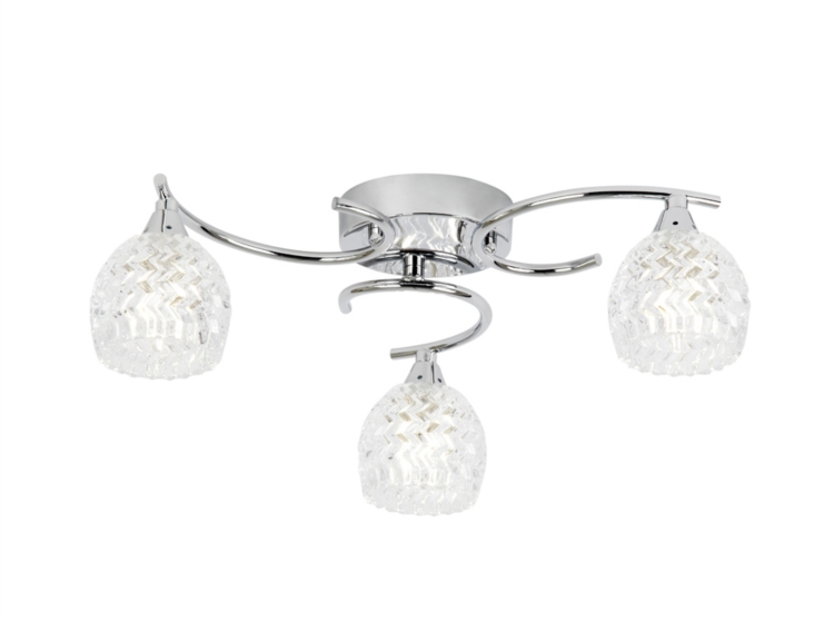 Endon Boyer Semi Flush Ceiling Fitting - 3 Light Endon Boyer Semi Flush Ceiling Fitting - 3 Light