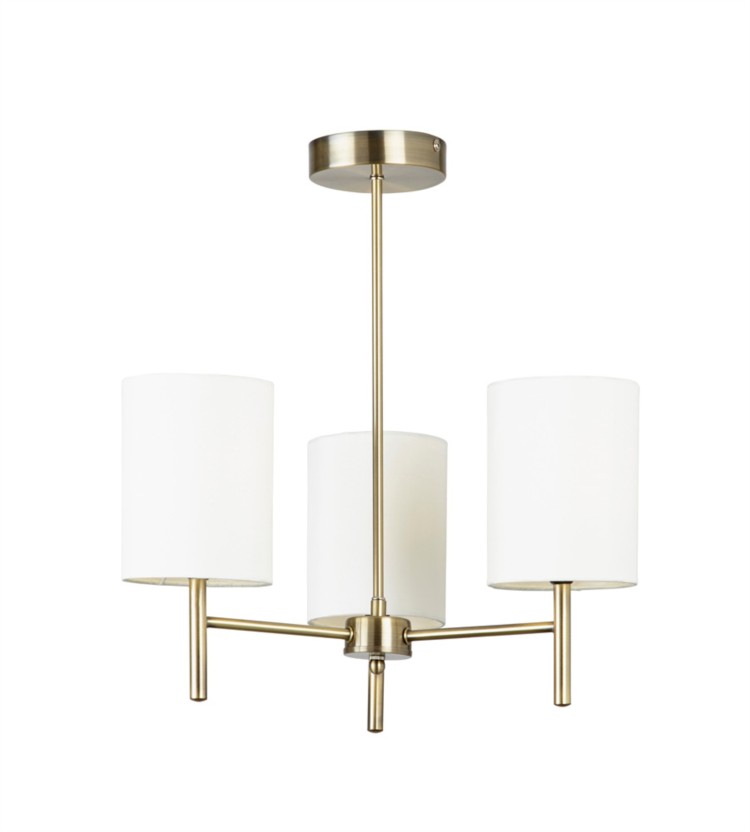 Endon Brio Semi Flush Ceiling Fitting - 3 Light