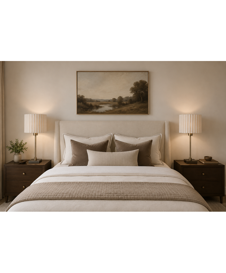 (Pair)Darwen Square Stick Antique Brass Table Lamp with Natural Hard Pleat Shade (Pair)Darwen Square Stick Antique Brass Table Lamp with Natural Hard Pleat Shade