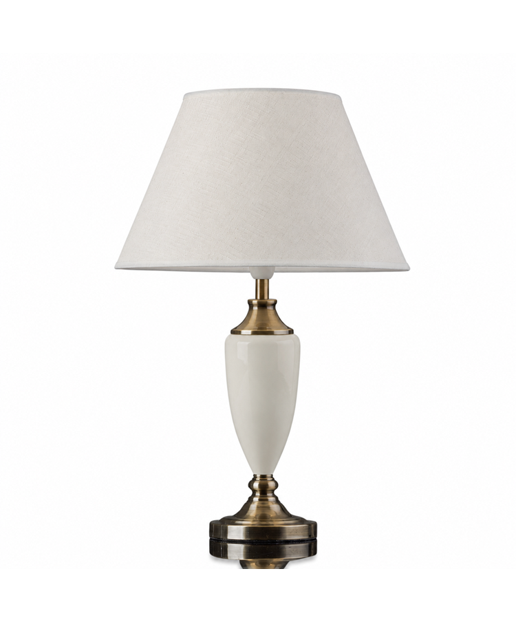Malham Antique Brass & Cream Large Table Lamp Malham Antique Brass & Cream Large Table Lamp