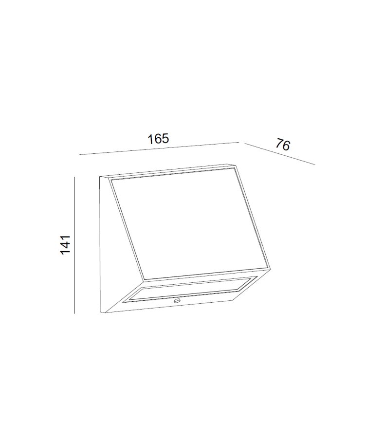 Patilo Solar Rechargeable Outdoor Wedge Wall Light - Black Patilo Solar Rechargeable Outdoor Wedge Wall Light - Black