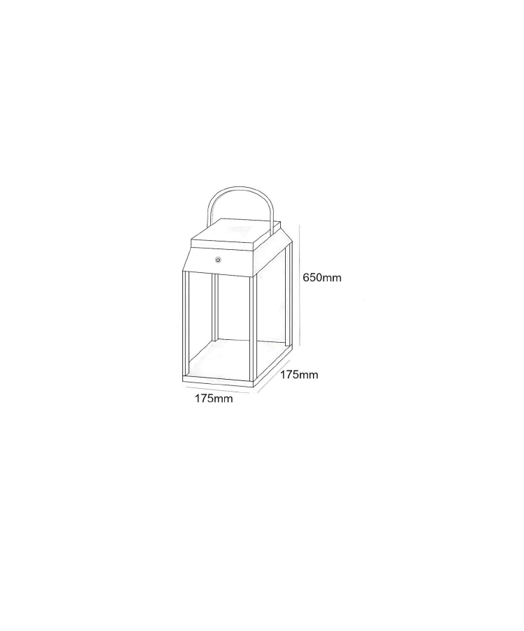 Patilo Solar/USB Rechargeable Outdoor Lantern - Black Patilo Solar/USB Rechargeable Outdoor Lantern - Black