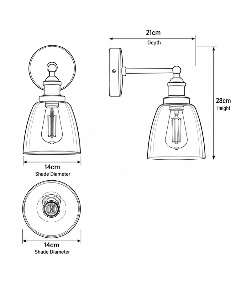 Echo Black Switched Modern Industrial Wall Light - Smoked Glass Shade Echo Black Switched Modern Industrial Wall Light - Smoked Glass Shade