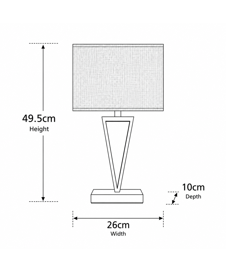 V Design Antique Brass Slimline Table Lamp with Grey Linen Shade V Design Antique Brass Slimline Table Lamp with Grey Linen Shade