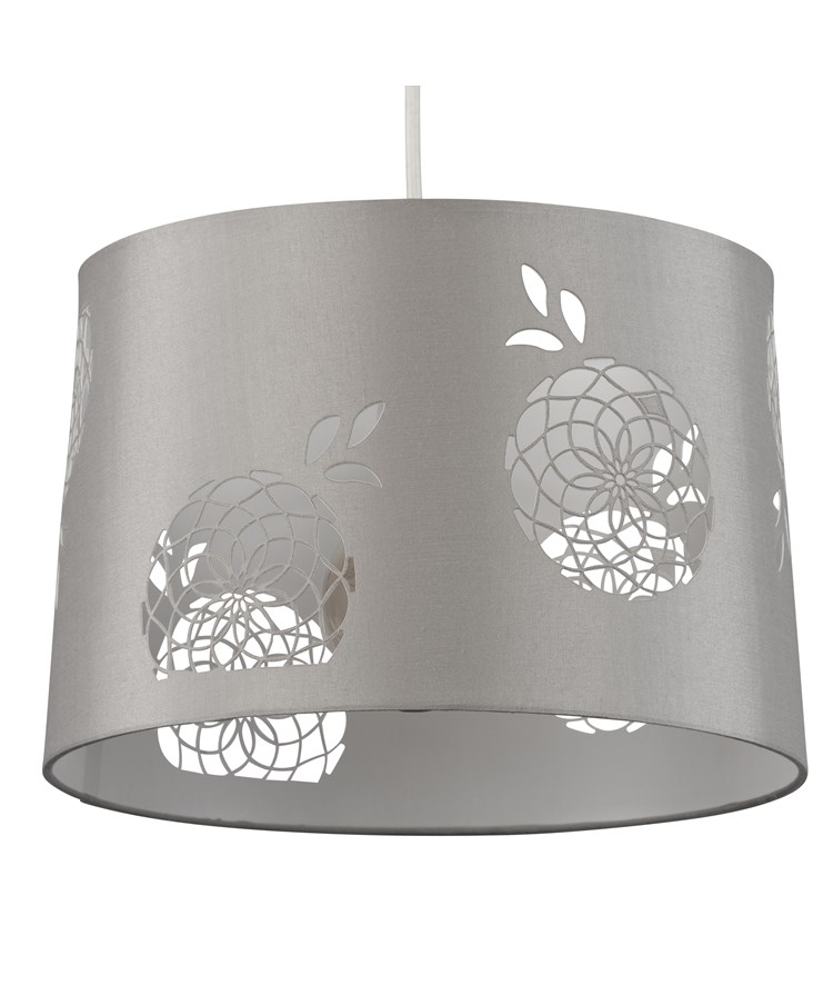 Lacy Bloom Stencil Silver Grey Ceiling Light Lamp Shade - 30cm - Shade Only Lacy Bloom Stencil Silver Grey Ceiling Light Lamp Shade - 30cm - Shade Only