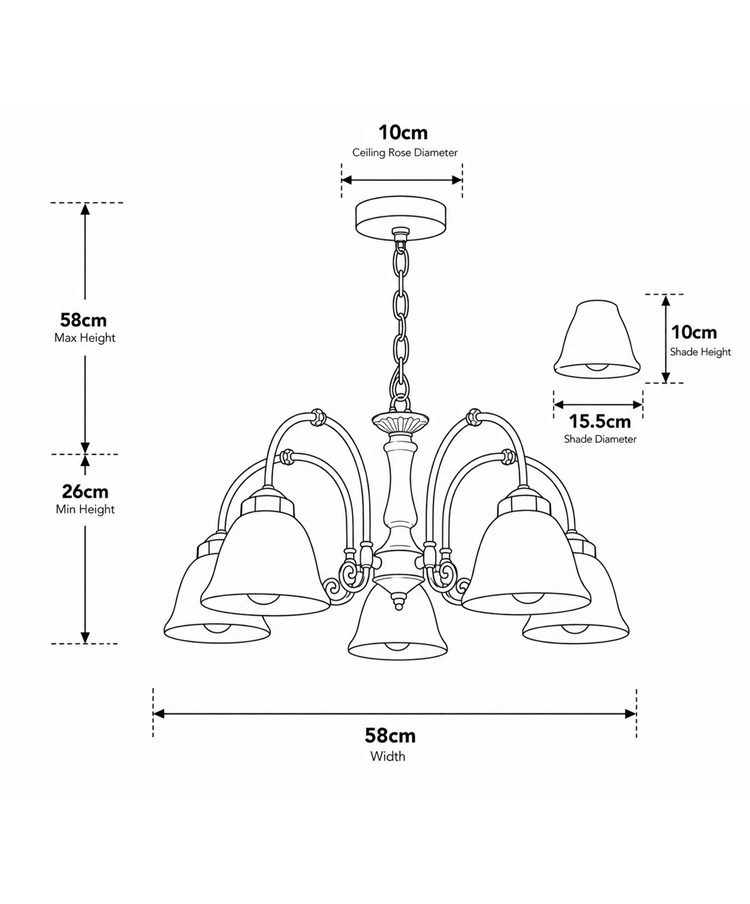 Elegant Diner Ceiling 5 Light Pendant - Antique Brass - Alabaster Glass