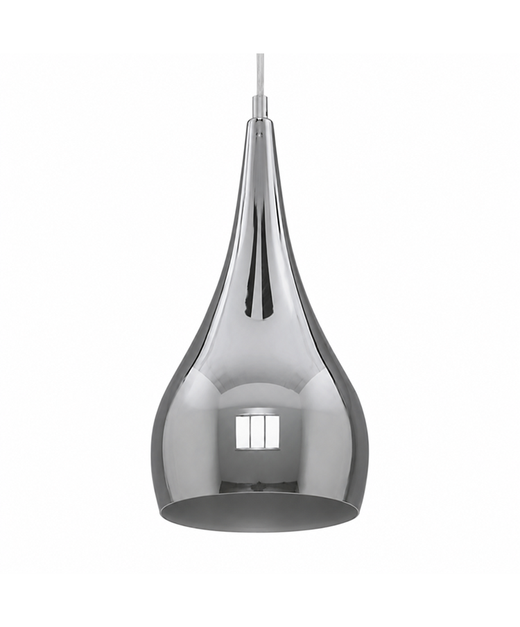 Modern Designer Teardrop Ceiling Pendant Light - Chrome - Small