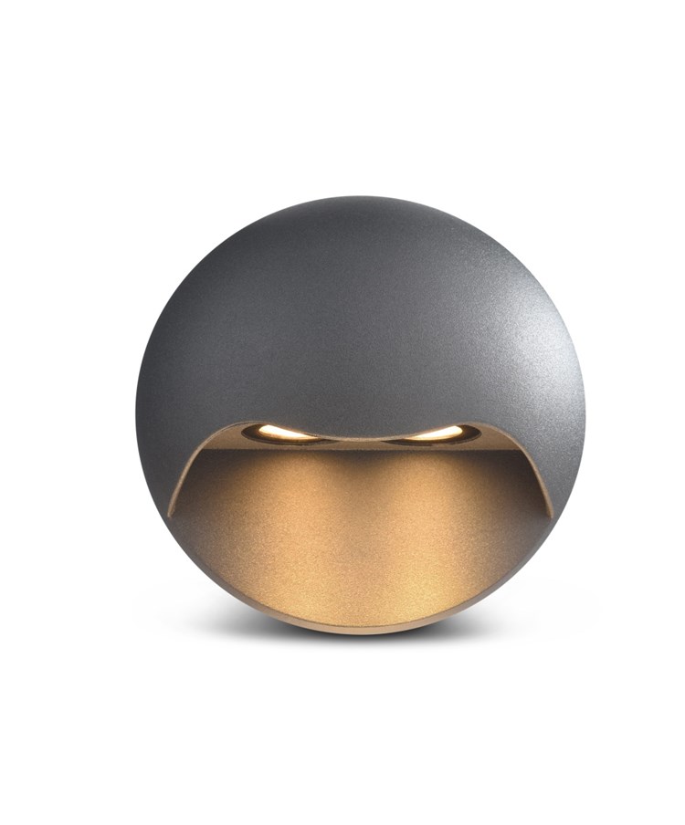 Elipta Gemini Modern Outdoor Downlighter Wall Light - Warm White LED - Graphite Elipta Gemini Modern Outdoor Downlighter Wall Light - Warm White LED - Graphite