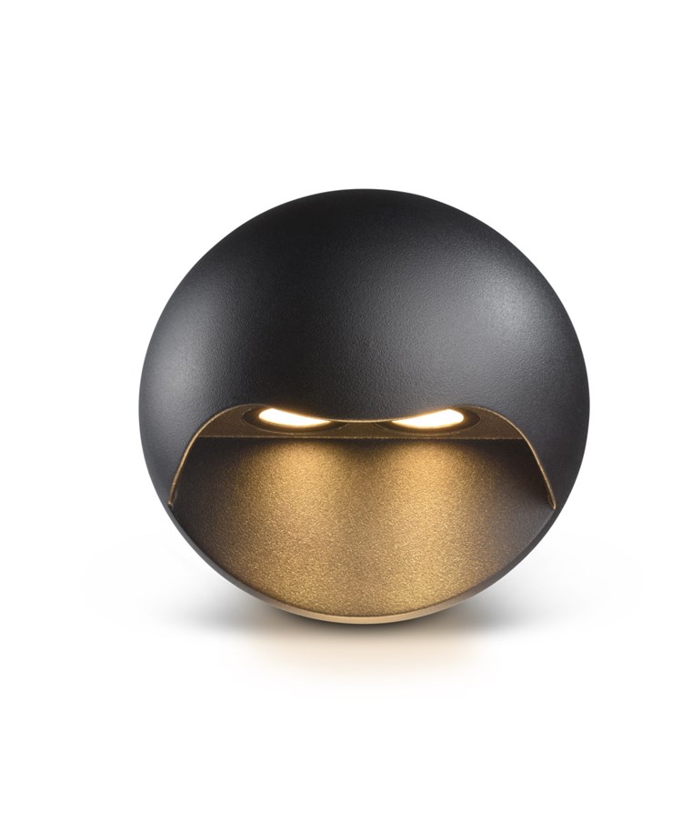 Elipta Gemini Modern Outdoor Downlighter Wall Light - Warm White LED - Black Elipta Gemini Modern Outdoor Downlighter Wall Light - Warm White LED - Black