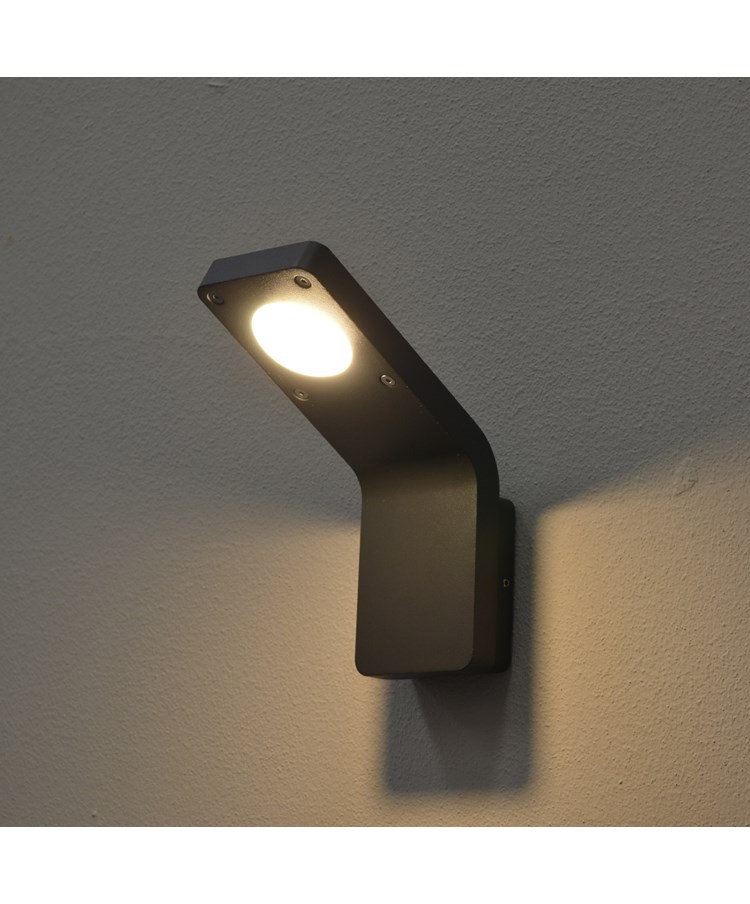 Insika Modern LED Outdoor Wall Light - Graphite Grey - Warm White Insika Modern LED Outdoor Wall Light - Graphite Grey - Warm White