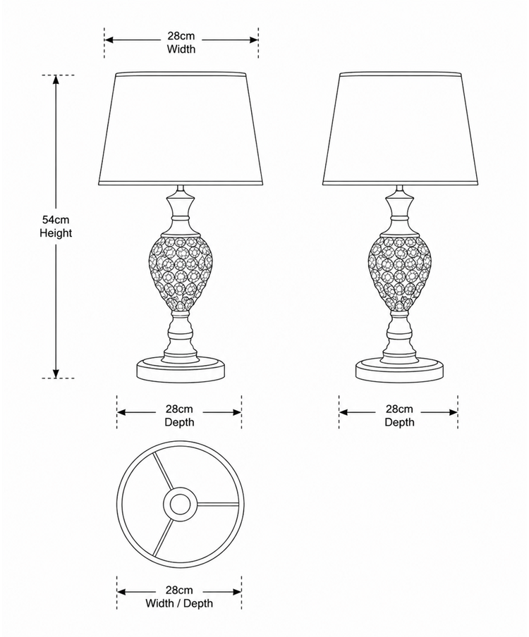 Hannah Luxury Elegant Chrome & Crystal Table Lamp with Grey Linen Shade Hannah Luxury Elegant Chrome & Crystal Table Lamp with Grey Linen Shade