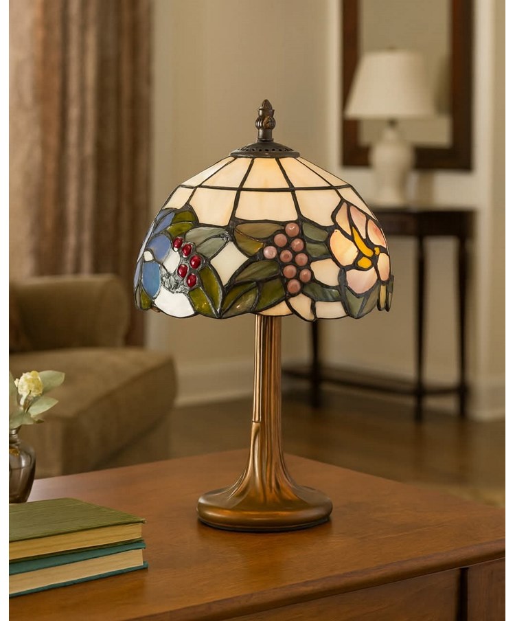 Lily Small Tiffany Style Stained Glass Traditional Table Lamp Lily Small Tiffany Style Stained Glass Traditional Table Lamp