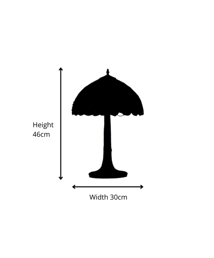 Lily Medium Tiffany Style Stained Glass Table Lamp with Antique Metal Base Lily Medium Tiffany Style Stained Glass Table Lamp with Antique Metal Base