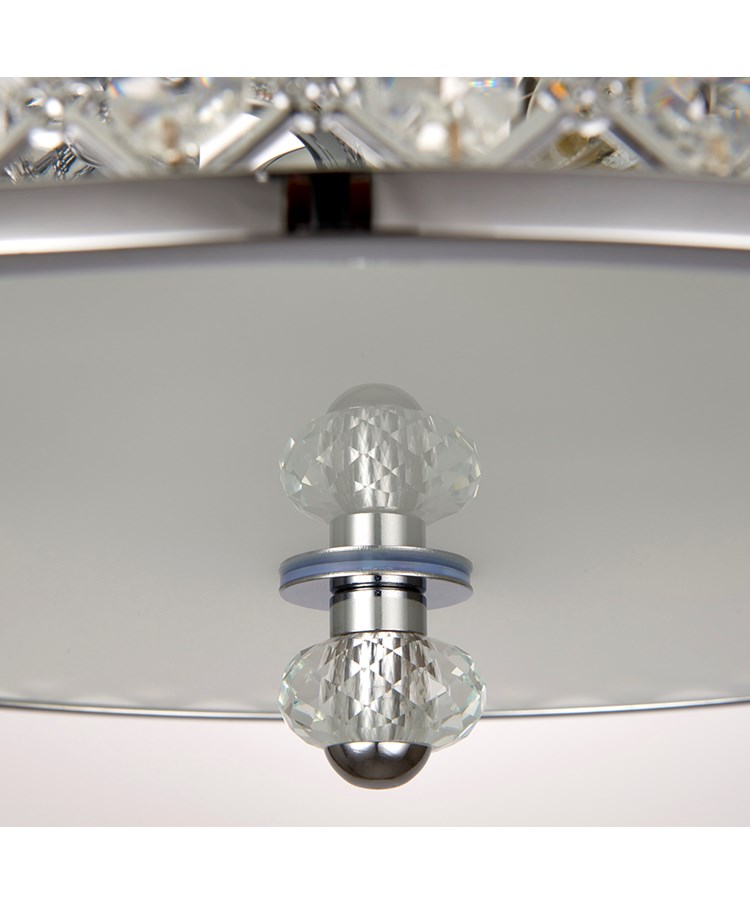 Endon Hudson Flush Ceiling Light - Chrome & Crystal Beads Endon Hudson Flush Ceiling Light - Chrome & Crystal Beads