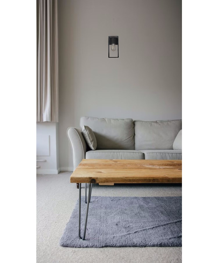 Hobart Modern Matt Black Cage Metal Vintage Wall Light Hobart Modern Matt Black Cage Metal Vintage Wall Light