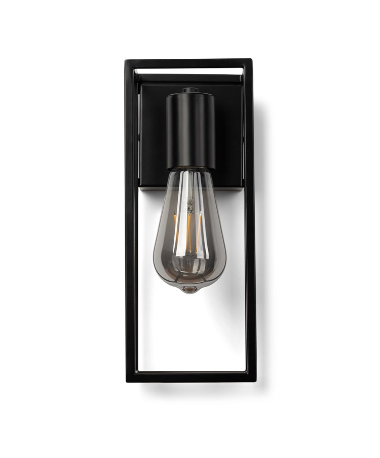 Hobart Modern Matt Black Cage Metal Vintage Wall Light Hobart Modern Matt Black Cage Metal Vintage Wall Light