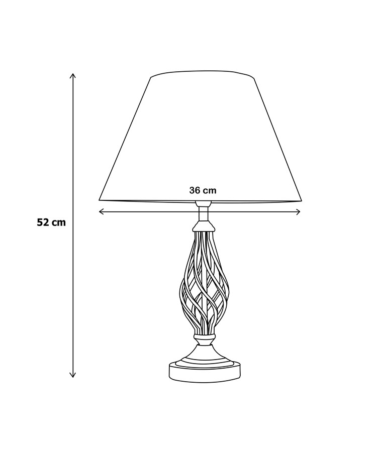 Kingswood Barley Twist Traditional Table Lamp & Shade - Antique Brass Kingswood Barley Twist Traditional Table Lamp & Shade - Antique Brass