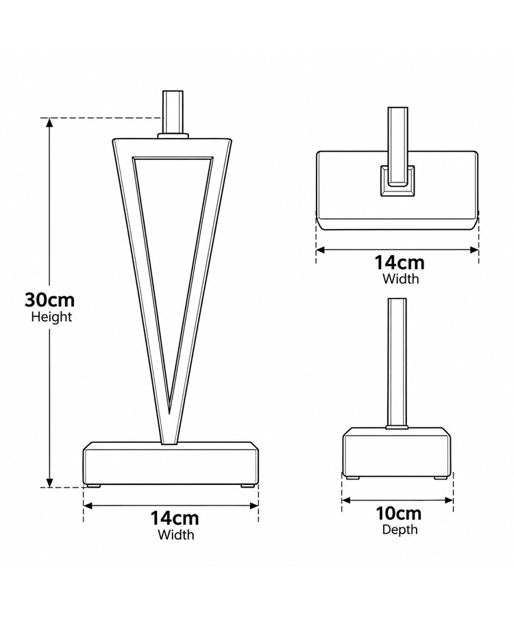 V Design Antique Brass Slimline Table Lamp Base V Design Antique Brass Slimline Table Lamp Base