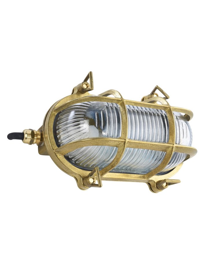 Elipta Clyde Oval Bulkhead - Solid Brass c/w Winguts Elipta Clyde Oval Bulkhead - Solid Brass c/w Winguts