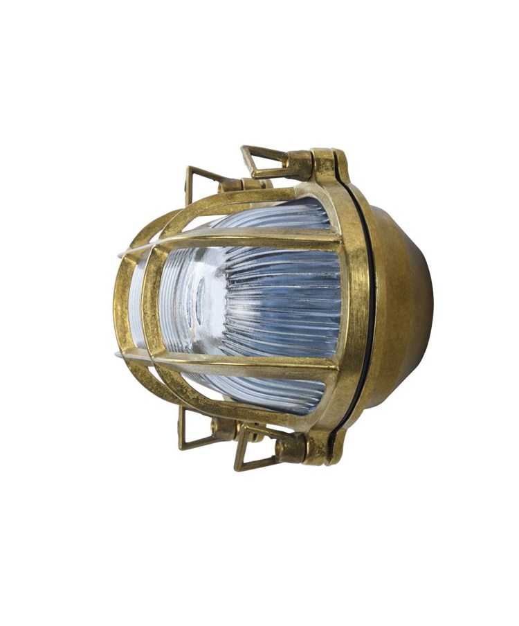 Elipta Clyde Oval Bulkhead - Solid Brass c/w Winguts Elipta Clyde Oval Bulkhead - Solid Brass c/w Winguts