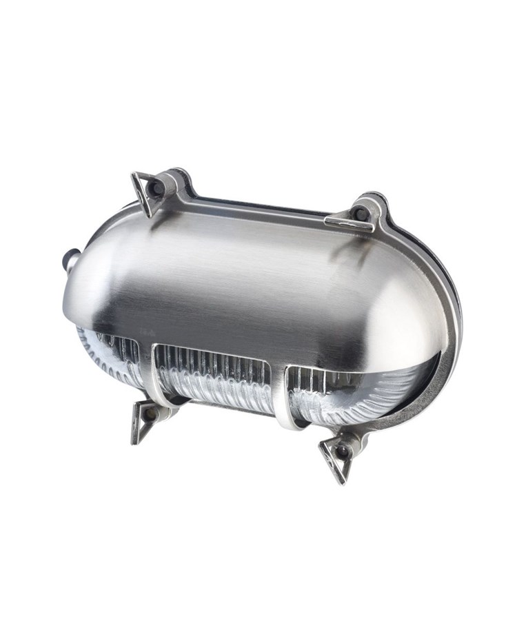 Elipta Portsmouth Oval Eyelid Bulkhead - Solid Brass, Nickel Plated Finish Elipta Portsmouth Oval Eyelid Bulkhead - Solid Brass, Nickel Plated Finish