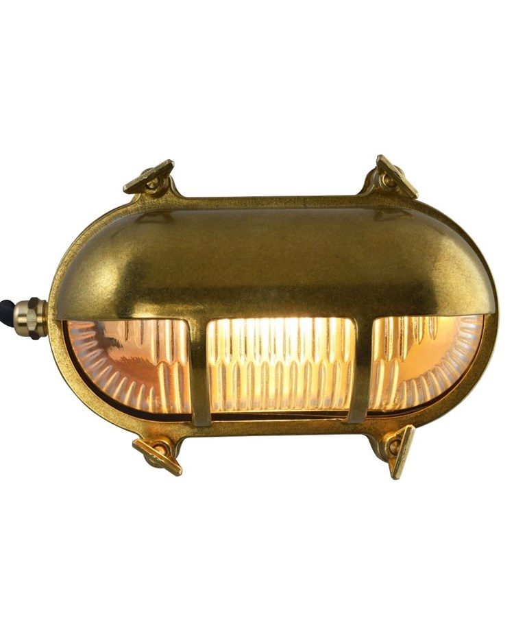 Elipta Portsmouth Oval Eyelid Bulkhead Wall Light - Soild Brass Elipta Portsmouth Oval Eyelid Bulkhead Wall Light - Soild Brass