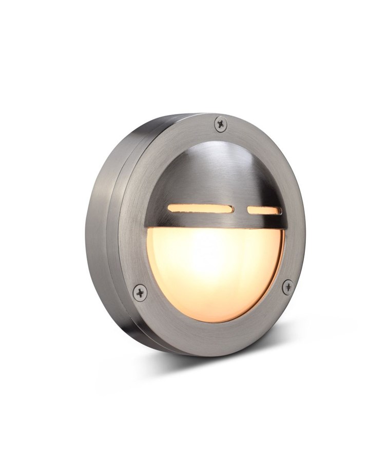 Elipta Chatham Eyelid Outdoor Wall Light - Solid Brass, Nickel Plated Finish Elipta Chatham Eyelid Outdoor Wall Light - Solid Brass, Nickel Plated Finish