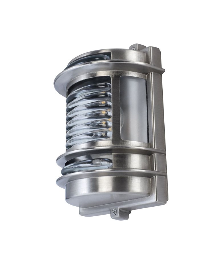 Elipta Dartmouth Outdoor Wall Light - Solid Brass, Nickel Pleated Finish Elipta Dartmouth Outdoor Wall Light - Solid Brass, Nickel Pleated Finish