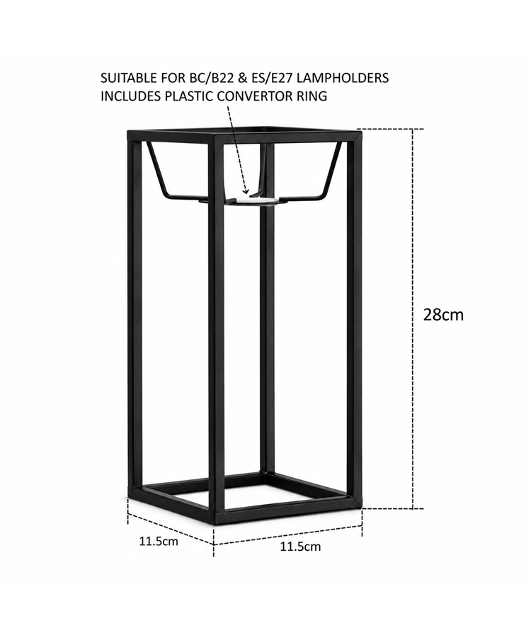 Quattro Modern Matt Black Frame Ceiling Pendant - Shade Only Quattro Modern Matt Black Frame Ceiling Pendant - Shade Only