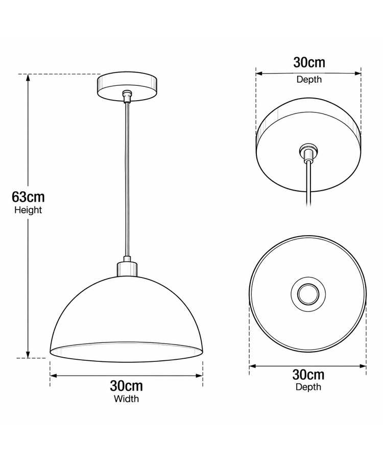 Dome Modern Suspension Ceiling Pendant Light - Blue Dome Modern Suspension Ceiling Pendant Light - Blue