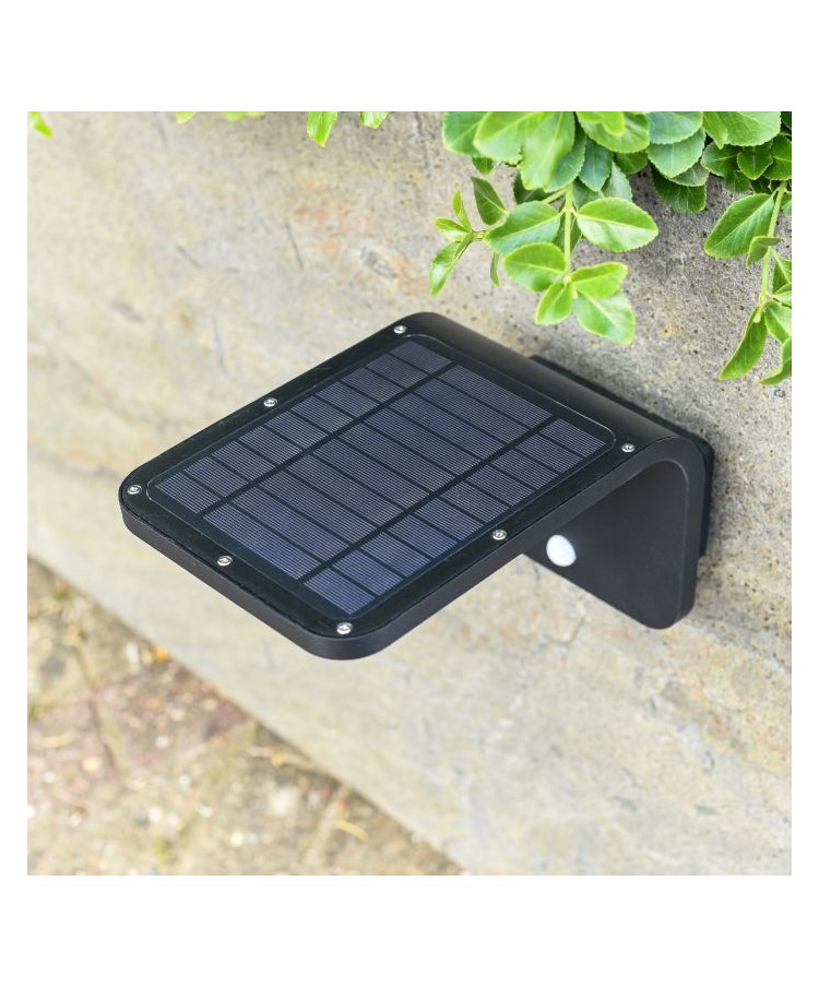 Patilo Sunny Solar Wall Light with PIR - Aluminium - Black Patilo Sunny Solar Wall Light with PIR - Aluminium - Black