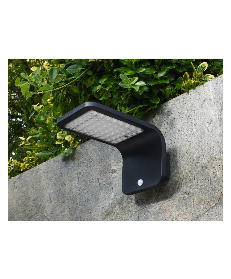Patilo Sunny Solar Wall Light with PIR - Aluminium - Black Patilo Sunny Solar Wall Light with PIR - Aluminium - Black
