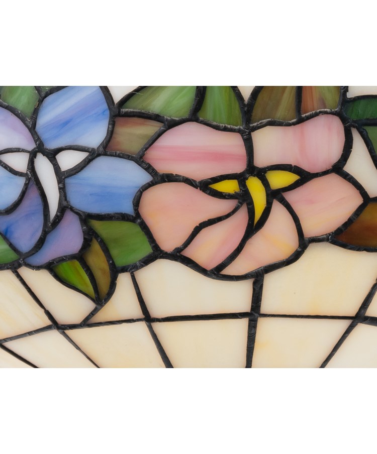 Lily Tiffany Style Stained Glass Uplighter Ceiling Light Shade Lily Tiffany Style Stained Glass Uplighter Ceiling Light Shade