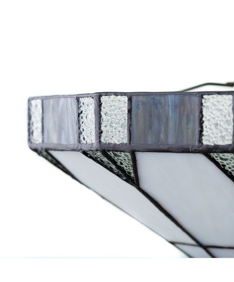 Cream Stained Glass Uplighter - Tiffany Style Pendant Light Shade Cream Stained Glass Uplighter - Tiffany Style Pendant Light Shade