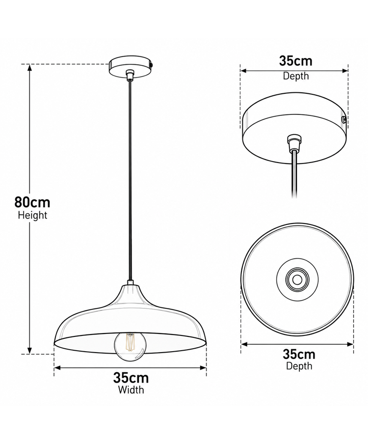 Glendon Industrial Style Ceiling Pendant Light - Brushed Copper Glendon Industrial Style Ceiling Pendant Light - Brushed Copper