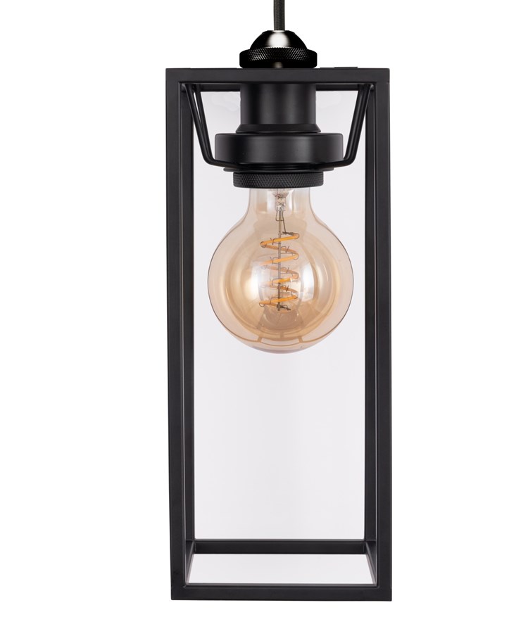 Quattro Modern Matt Black Frame Ceiling Pendant - Shade Only Quattro Modern Matt Black Frame Ceiling Pendant - Shade Only
