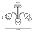 Caprice 3 Light Semi Flush Ceiling Light with Opal Glass Shades