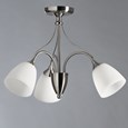 Franklin Ceiling 3 Light Complete With Opal Glass - Satin Nickel