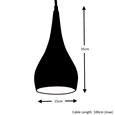Modern Designer Teardrop Ceiling Pendant Light - Chrome - Small