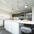 Modern Designer Teardrop Ceiling Pendant Light - Chrome - Small