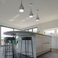 Modern Designer Teardrop Ceiling Pendant Light - Chrome - Small