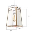 Beaumont Clear Glass Ceiling Pendant Shade - Antique Brass