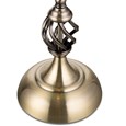 Kingswood Barley Twist Traditional Bankers Lamp - Antique Brass - Green Glass