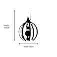 Modern Chrome LED Ceiling Pendant Light Fixture - 3 Baubles