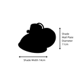 New York Modern Industrial Wall Light - Matte Black Finish - Black Braided Cable