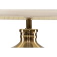 Hepburn Large Ceramic Table Lamp with Matching Pleated Shade - Cream & Brass
