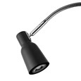 Heavyweight Modern Black Chrome Reading Floor Lamp with LED Daylight Bulb