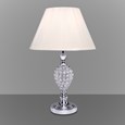 Hannah Luxury Elegant Chrome & Crystal Table Lamp with Ivory String Shade
