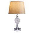 Hannah Luxury Elegant Chrome & Crystal Table Lamp with Charcoal Gold Shade
