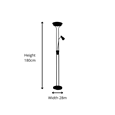 Mother and Child Floor Lamp - Antique Brass - Complete With LED Bulbs